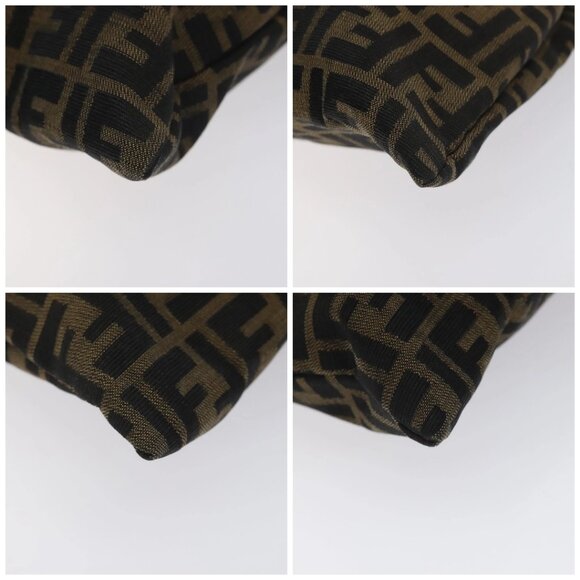 FENDI Zucca Canvas Hand Bag Black Brown Auth 129930 - Picture 14 of 16